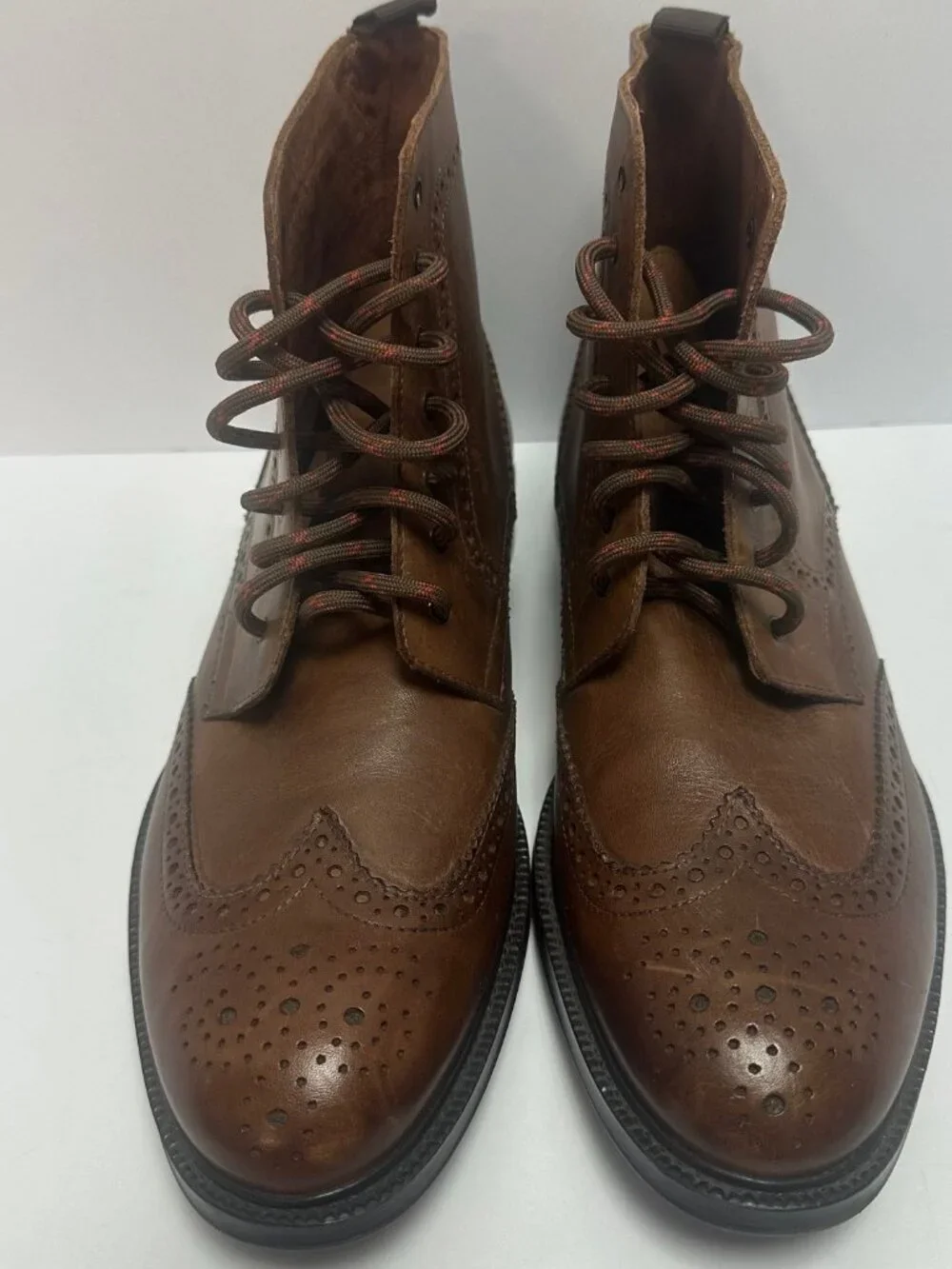 Stafford Men's Wingtip Brown Leather Ankle Boots 10 M Chukka Hipster